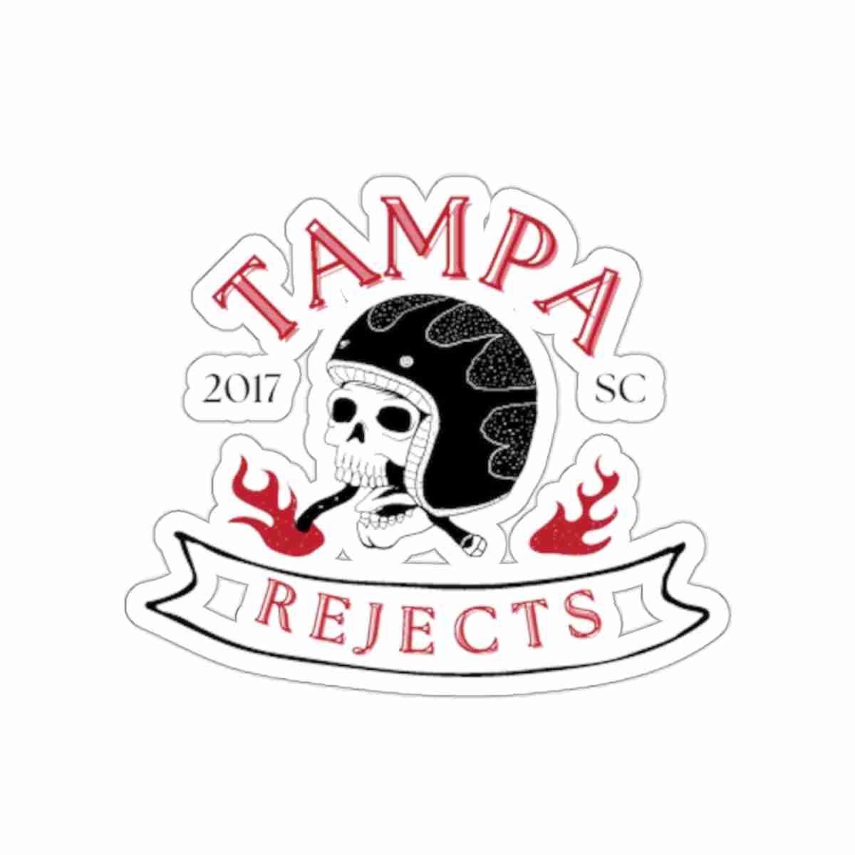 Tampa Rejects Skull Sticker - Image 4
