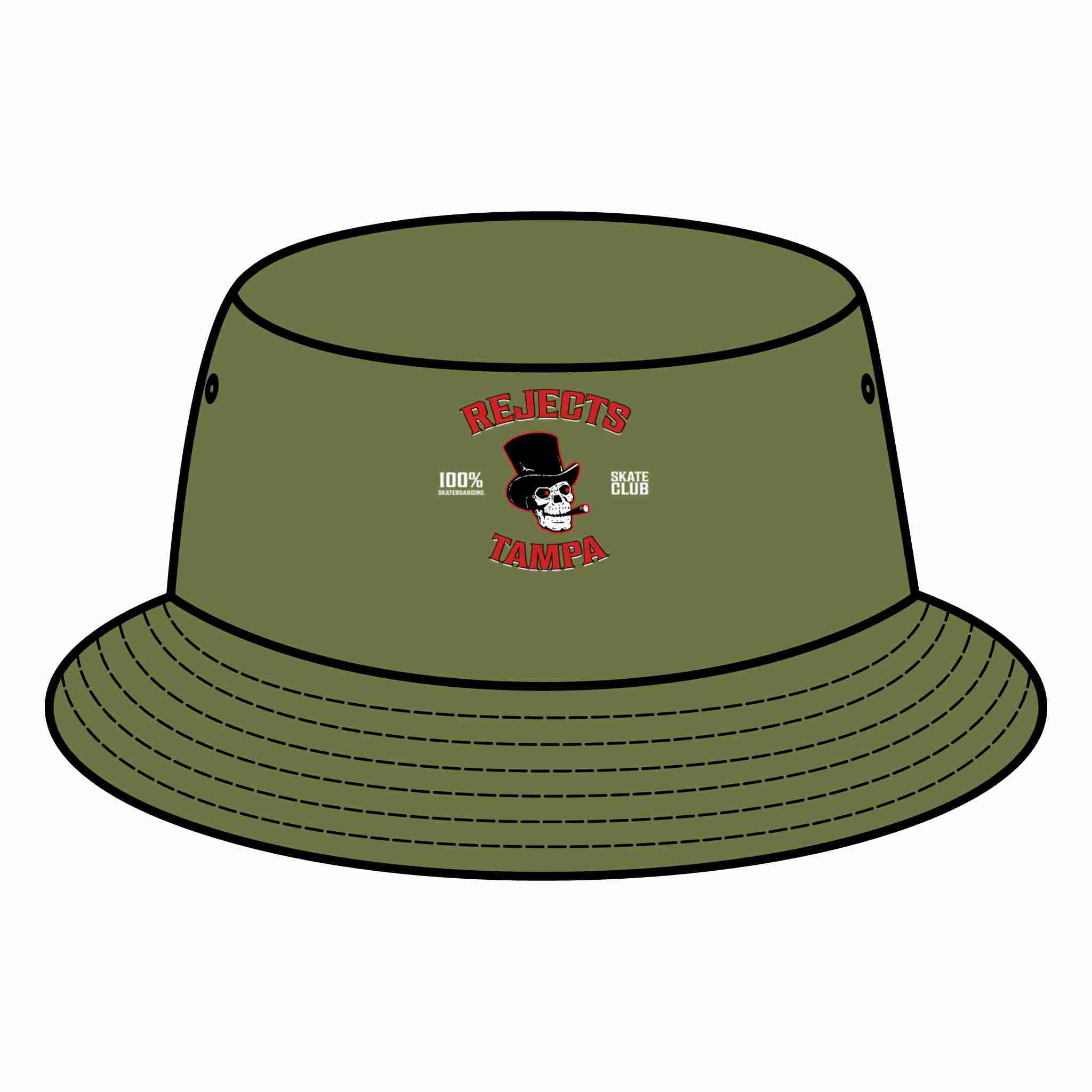 Bucket Hat - Skateboard Gilligan Hat by Tampa Rejects - Image 2