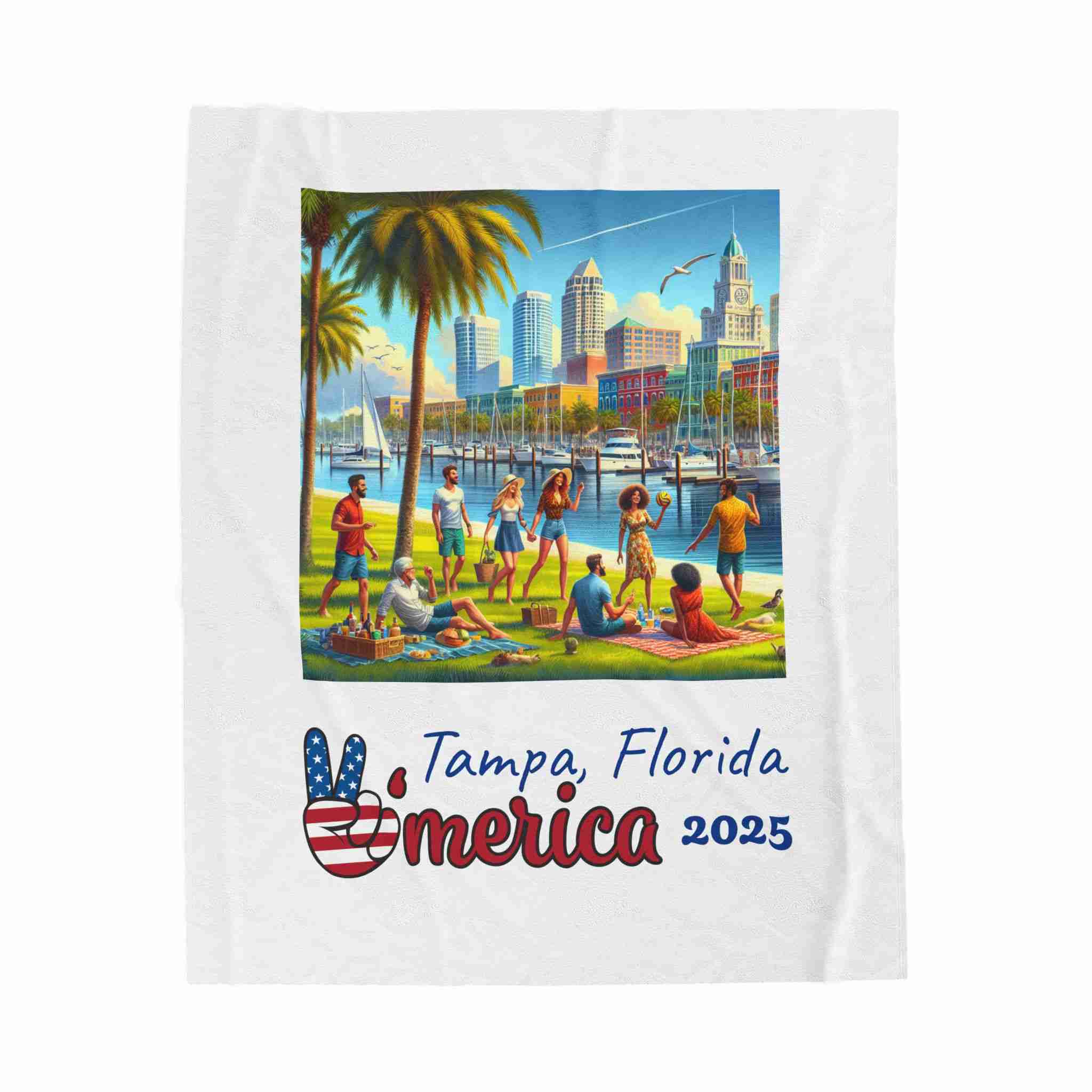 Tampa, Florida 4th of July Blanket