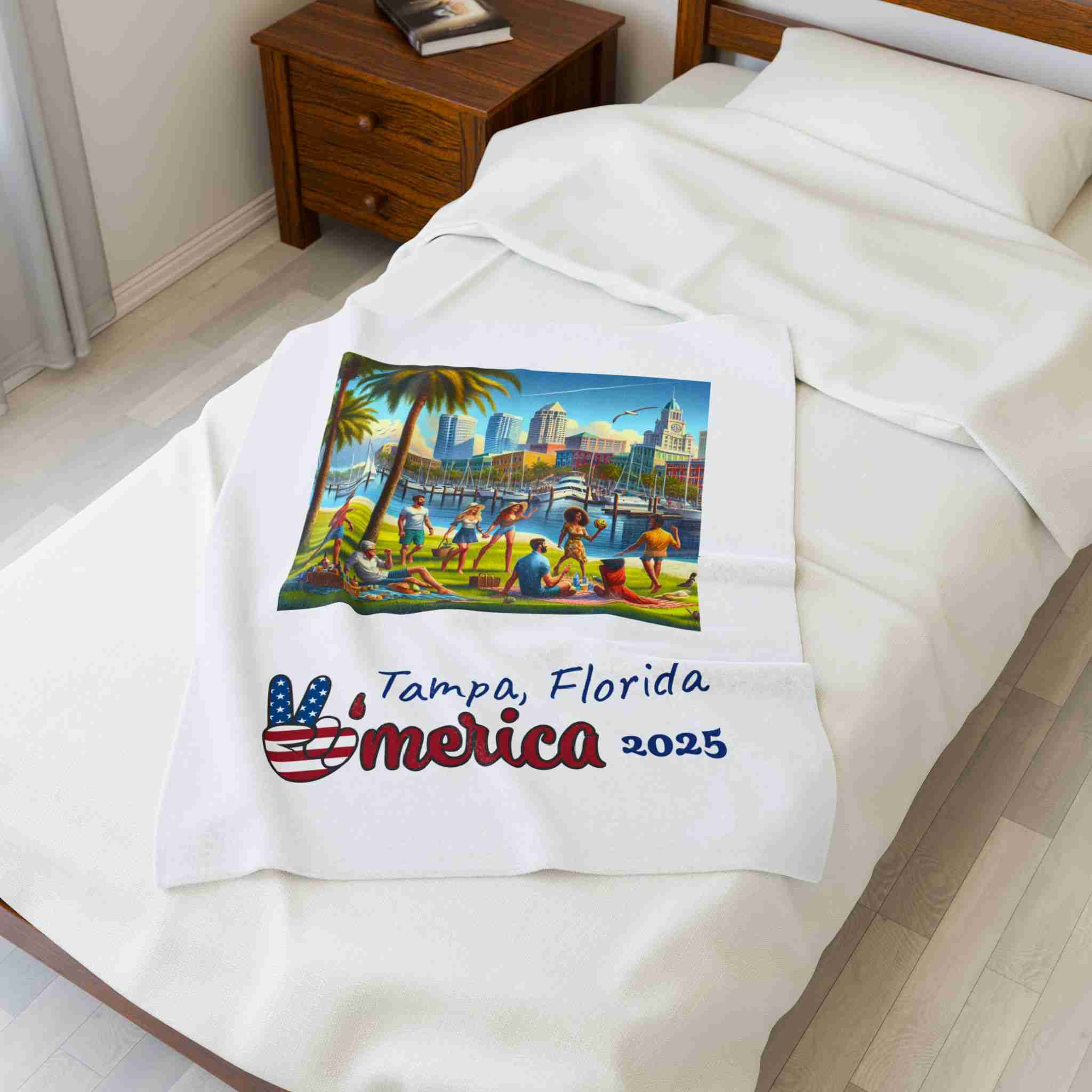 Tampa, Florida 4th of July Blanket - Image 11