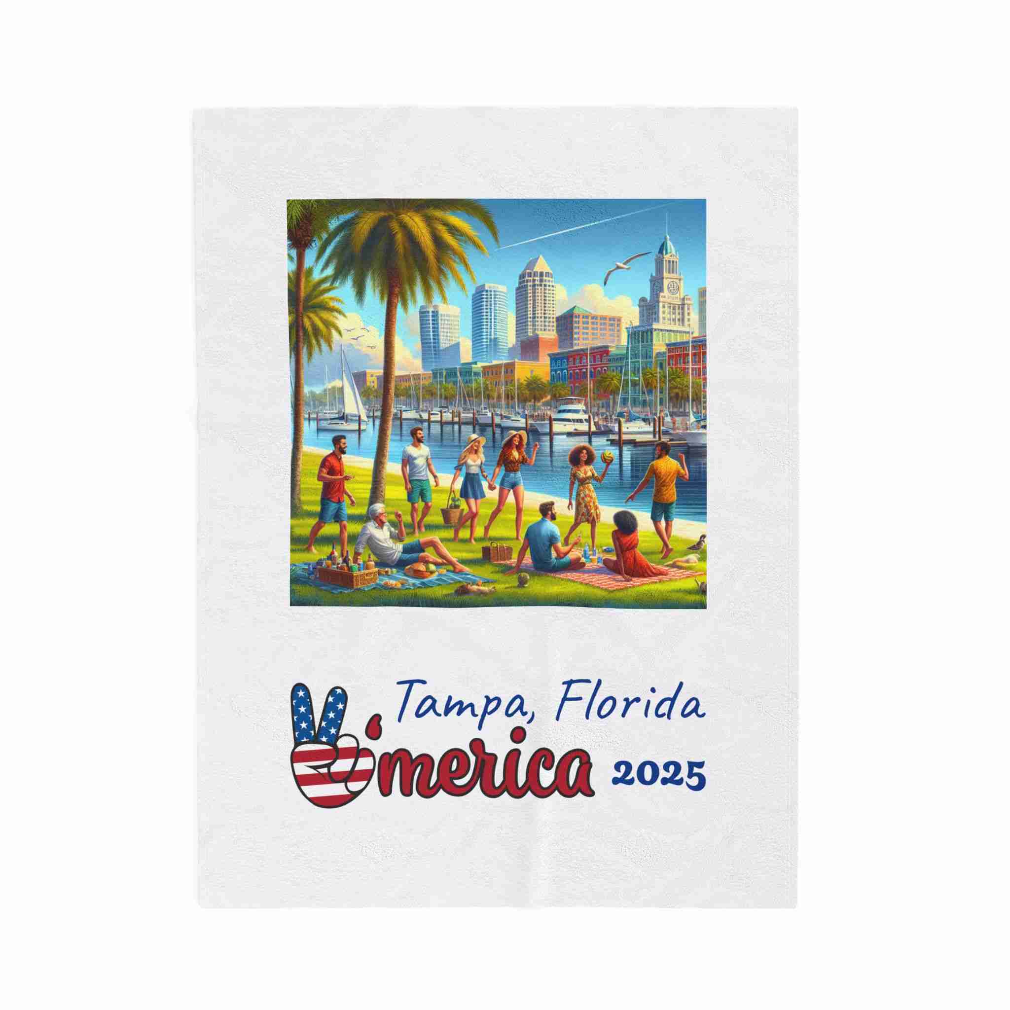 Tampa, Florida 4th of July Blanket - Image 9