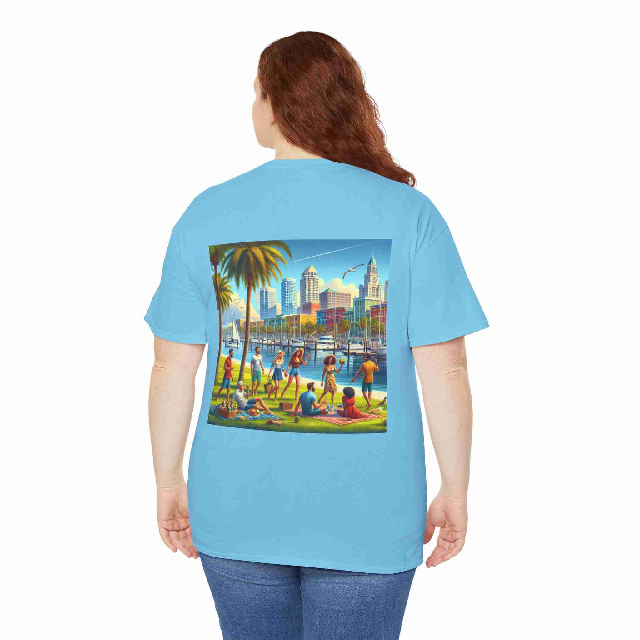 Tampa Vibes Tee - Unisex Heavy Cotton T-Shirt for Sunny Days - Image 3