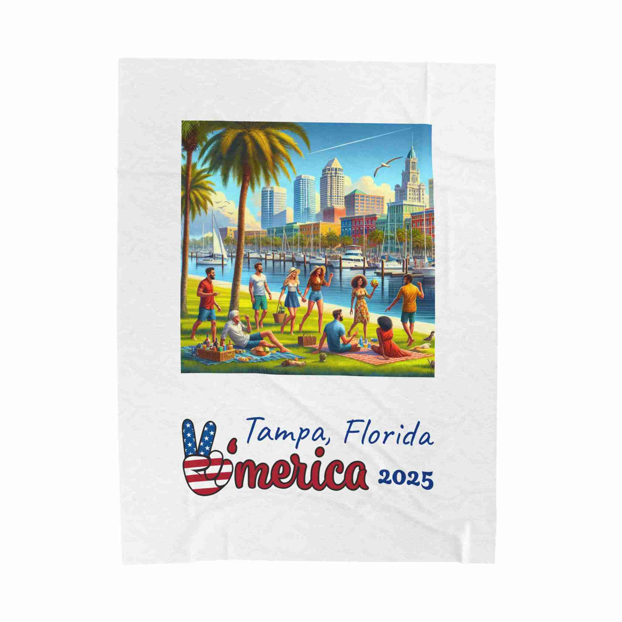 Tampa, Florida 4th of July Blanket - Image 5